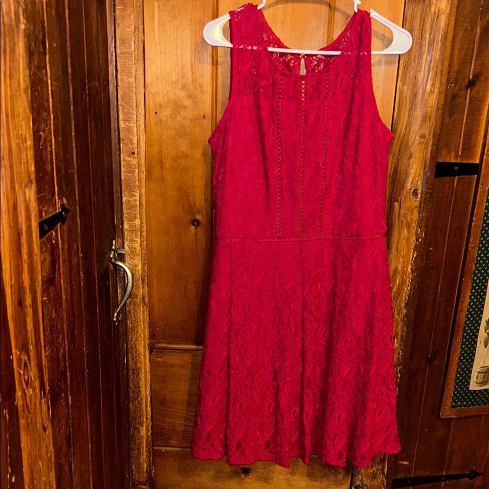 Women’s Red Spring Mini Dress - Picture 5 of 7